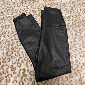 Black Faux Leather Leggings